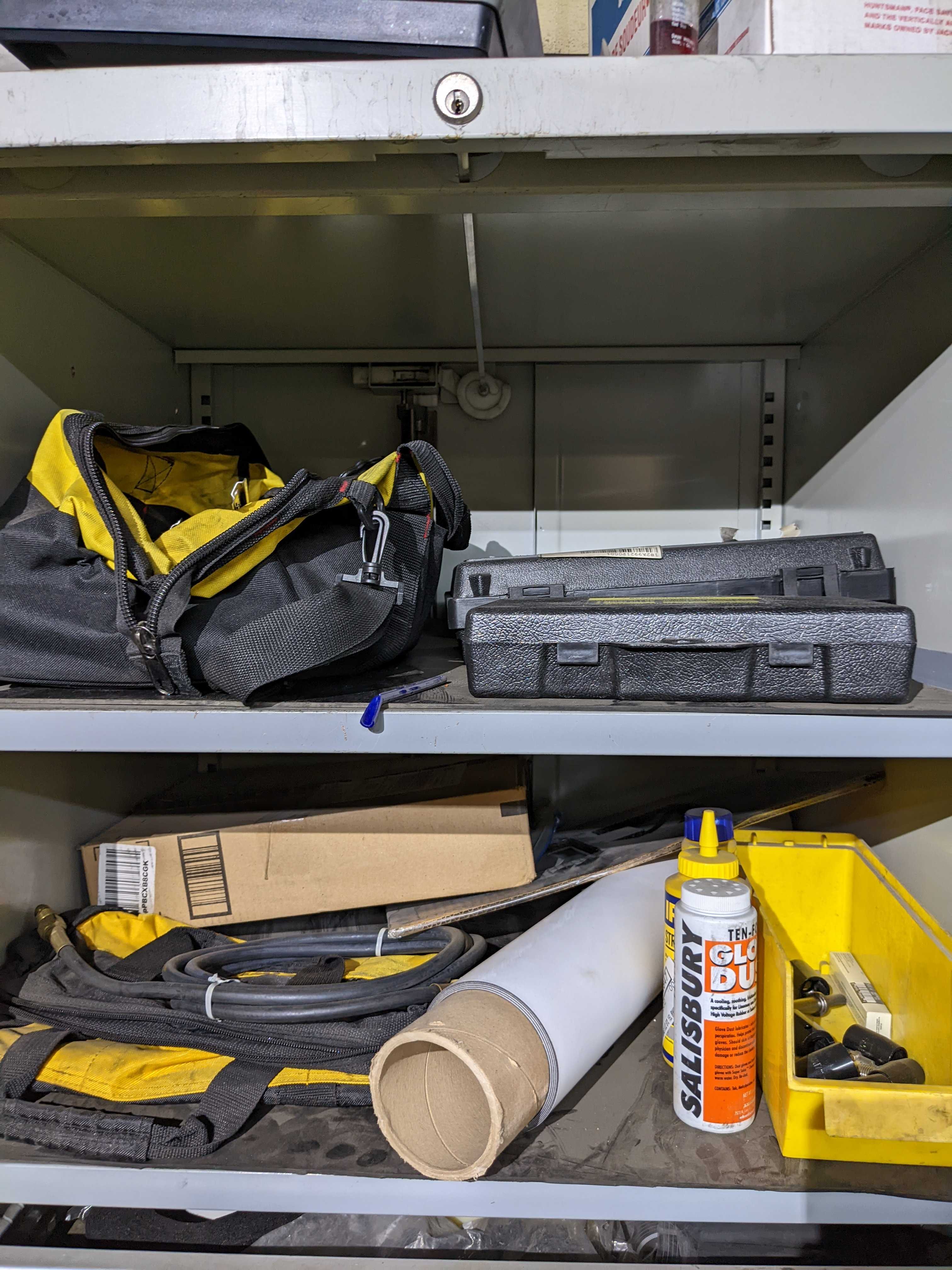 CABINET WITH CONTENTS - ELECTRIC POWER TOOLS