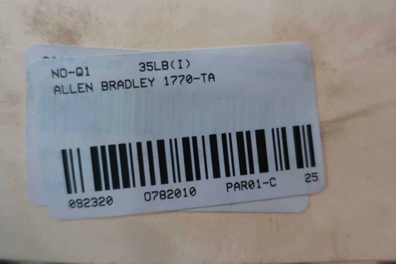 ALLEN BRADLEY 1770TA SER A OPERATOR INTERFACE PANEL - AUTOMATION & CONTROLS
