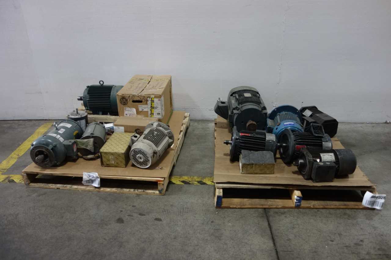 2 PALLETS OF ASSORTED ELECTRIC MOTORS - ELECTRIC MOTORS