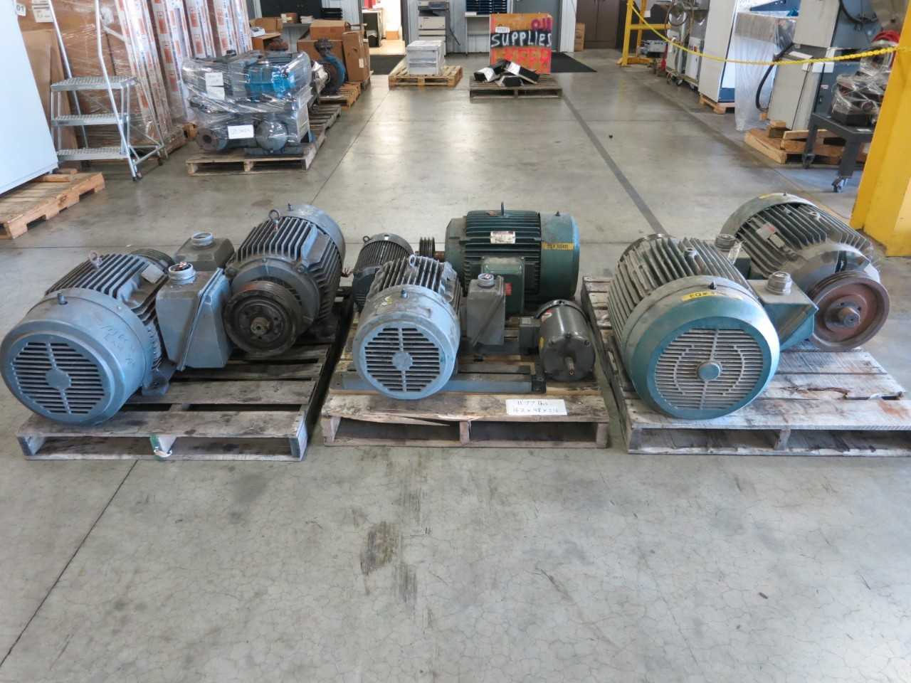 LOT OF 8 ASSORTED MOTORS - ELECTRIC MOTORS