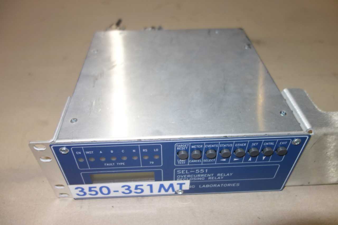 SEL 05510W3X5B14 SEL-551 OVERCURRENT RELAY - AUTOMATION & CONTROLS