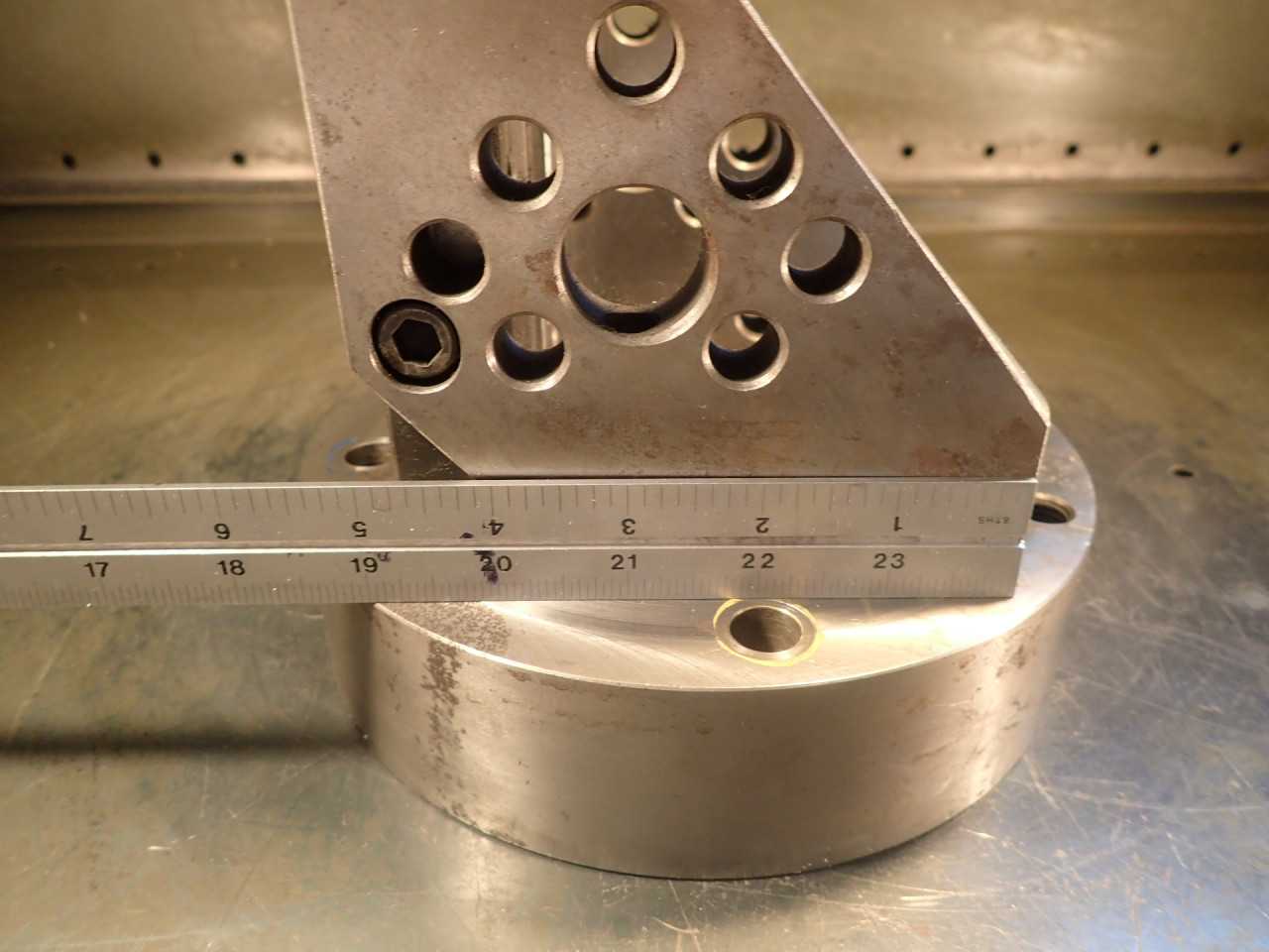 8-1/2 x 4 x 7-3/4" Round Base Right Angle CNC Mill Tombstone Setup Fixture Plate - MILLING TOOLS