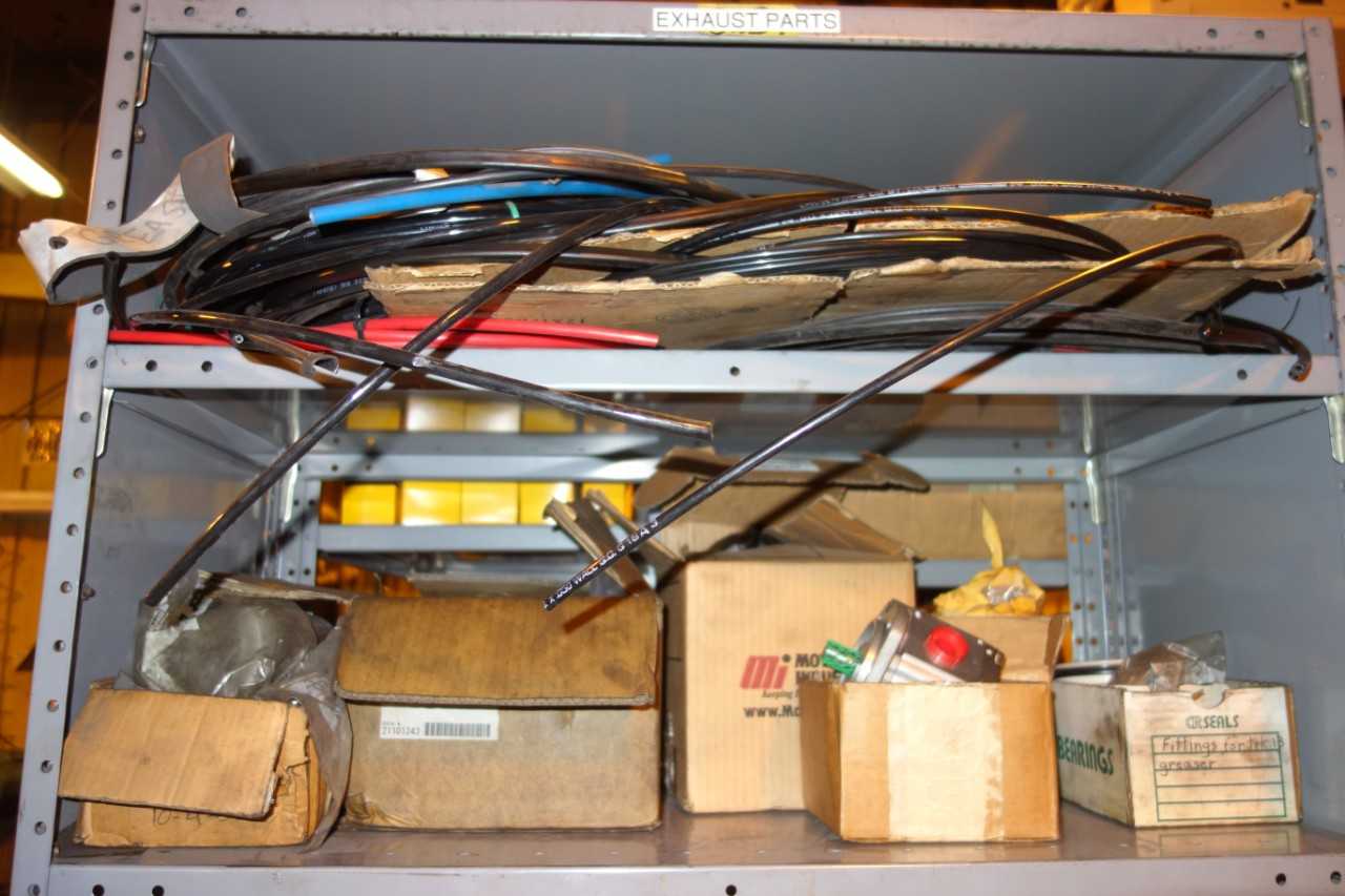 CONTENTS OF SHELVING, HEAVY EQUIPMENT PARTS - SHELVING