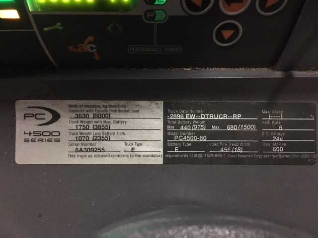 2012 CROWN PC4500-80 CENTER RIDER PALLET JACK, SUWANEE, GA - MATERIAL HANDLING