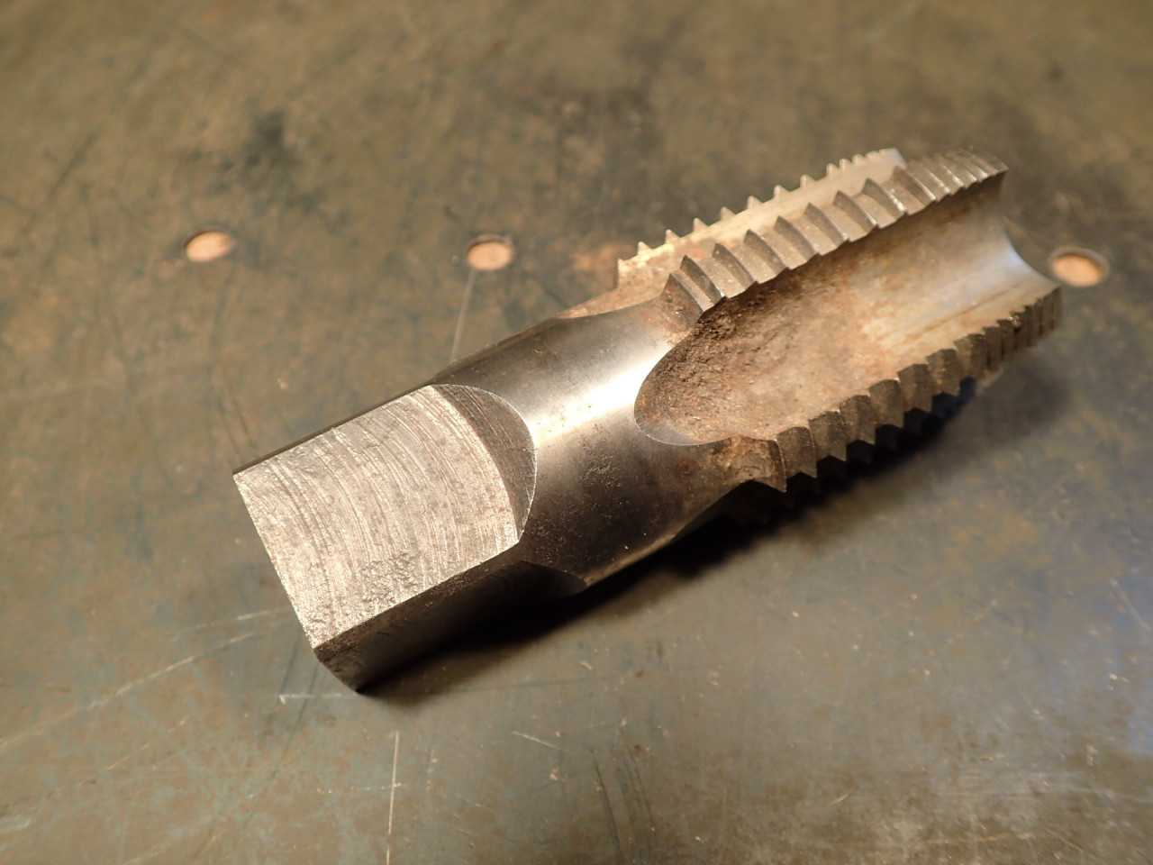 Wood & Spencer 1-1/4" NPTF NPT-Dryseal Interrupted Thread Hand Tap: 5-Flute, USA - END MILLS