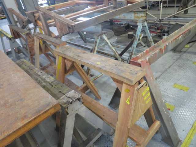 Steel, Aluminum and Wood Sawhorses (lot) - MISCELLANEOUS