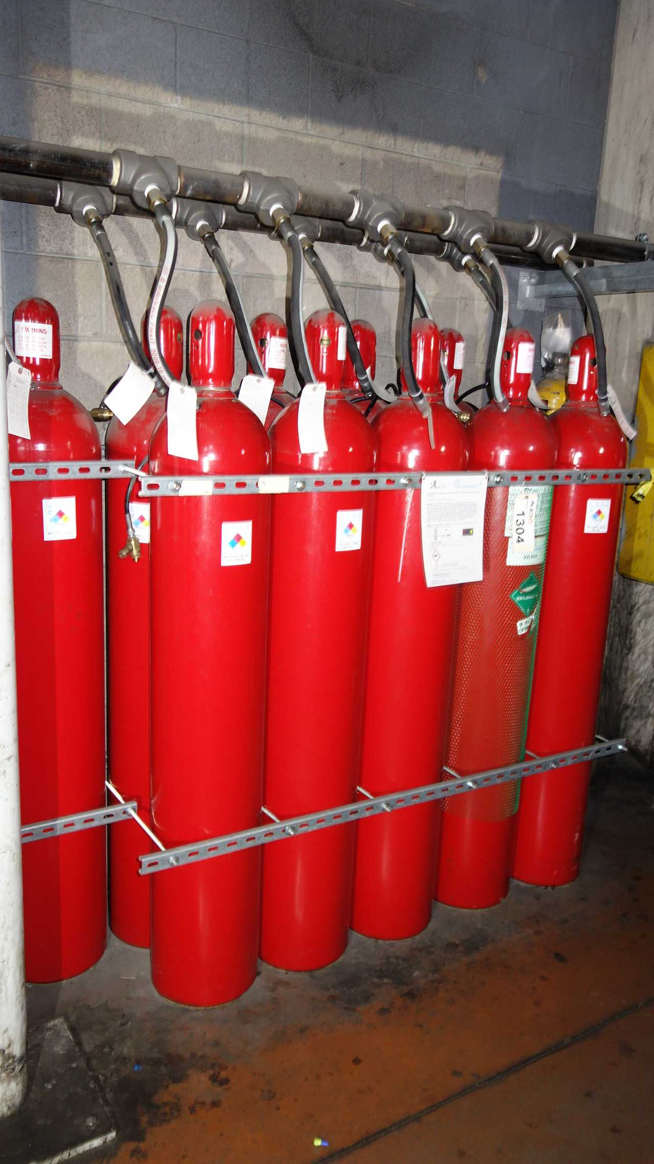 LOT OF 8 FIKE PROINERT2 IG-55 FIRE SUPPRESSION TANKS - SAFETY EQUIPMENT