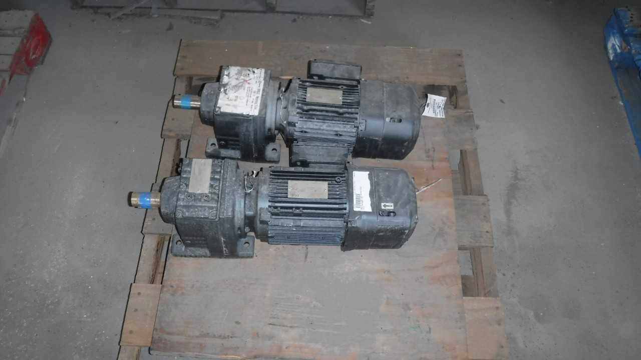 Lot of Two 2 HP 1800 RPM 90L4 Frame SEW Gear Motors Model R57A - GEAR REDUCERS