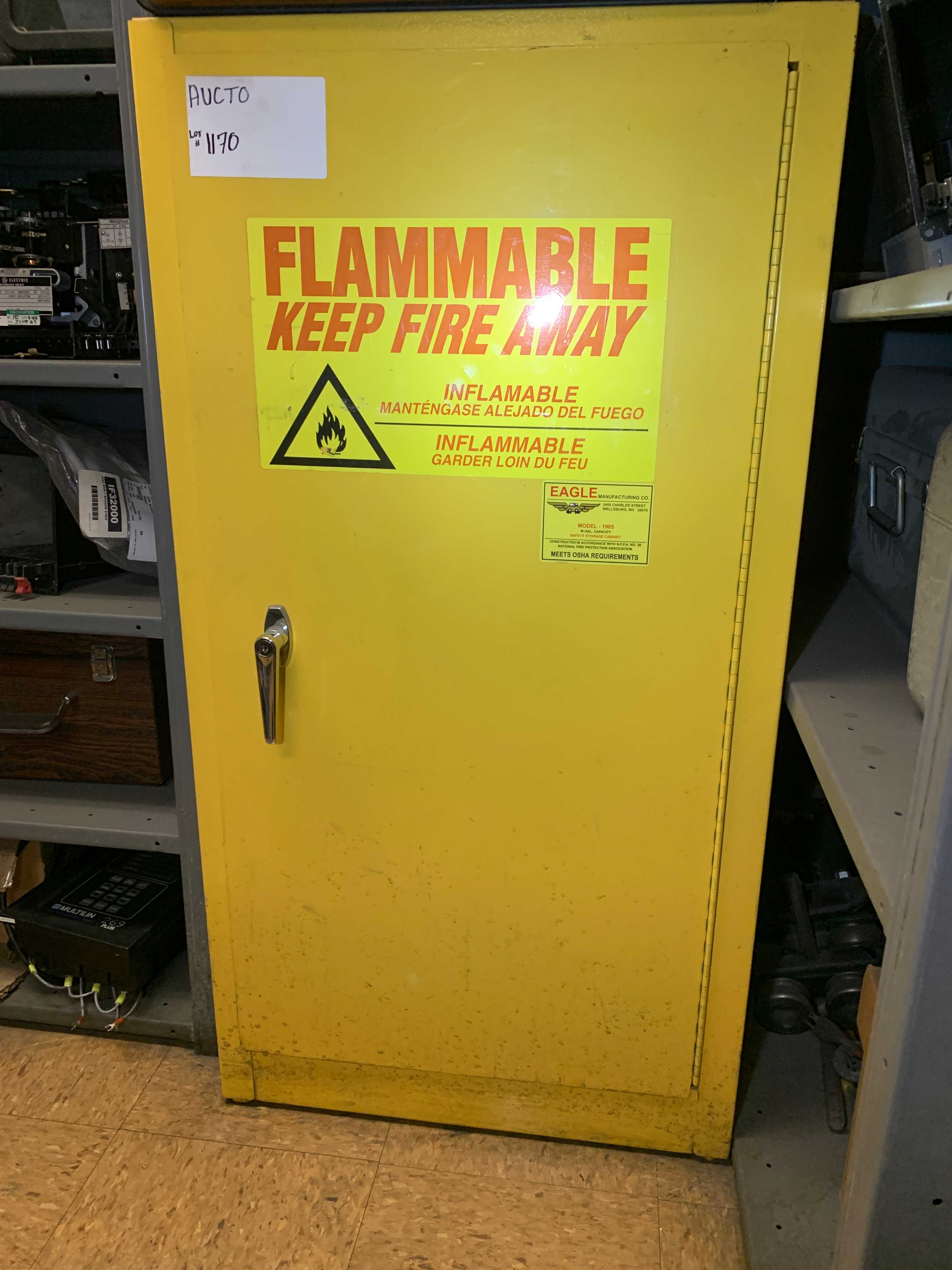 FIRE SAFETY CABINET WITH CONTENTS - SAFETY EQUIPMENT