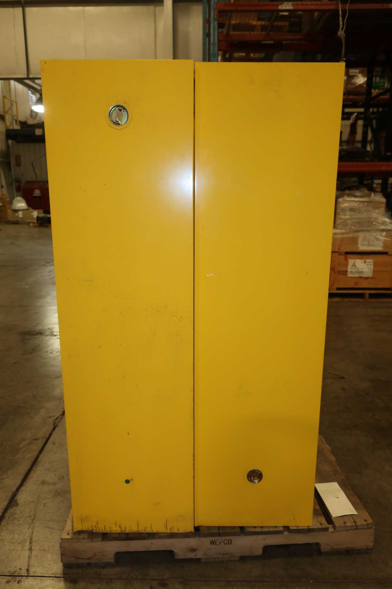 LOT OF 4 JUSTRITE & ULINE FLAMMABLE LIQUID SAFETY STORAGE CABINETS - SAFETY EQUIPMENT