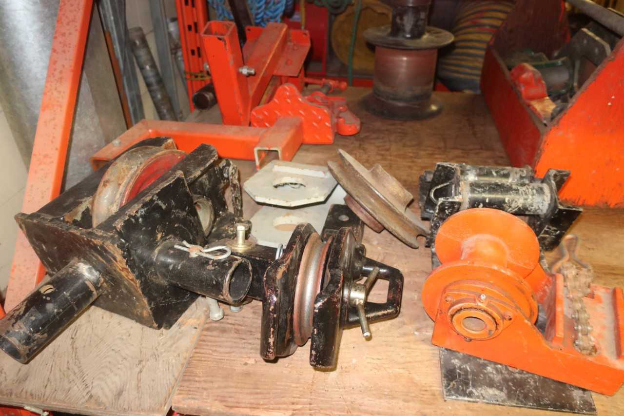 ASSORTED LOT OF CABLE PULLER REPLACEMENT PARTS - INDUSTRIAL PARTS