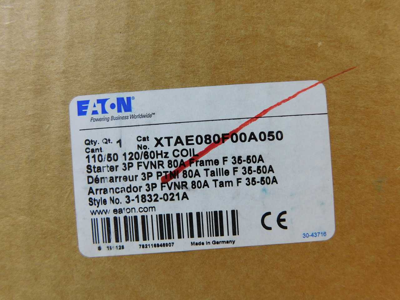 Quantity of 2x XTAE080F00A050 Starters - VALVES Quantity of 2x XTAE080F00A050 Starters - VALVES