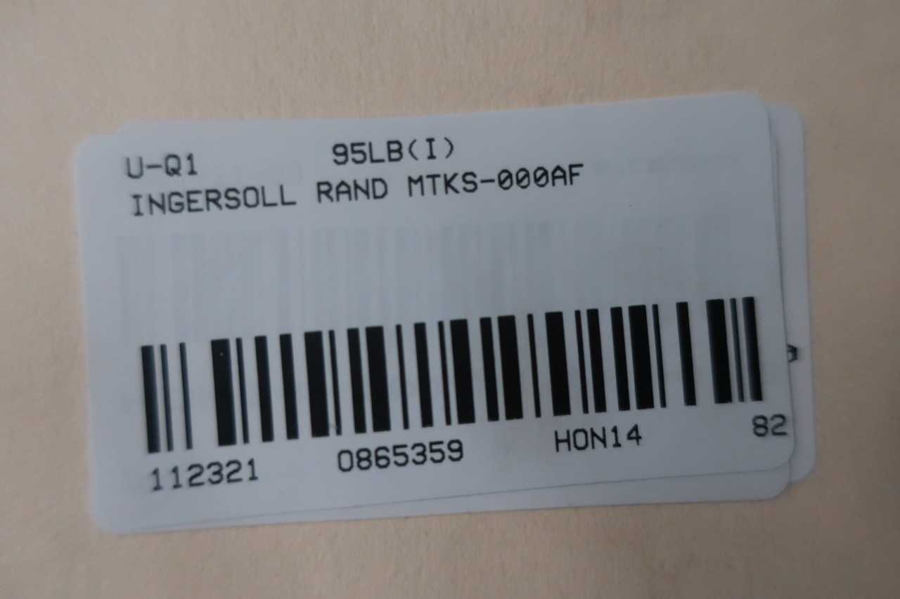 INGERSOLL RAND MTKS-000AF AIR DRIVEN TROLLEY - LIFTING EQUIPMENT