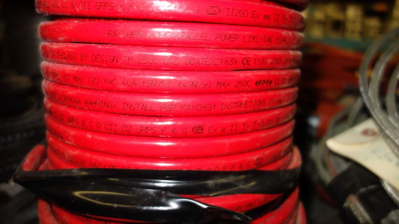 LOT OF ASSORTED HEAT TRACE CABLE - ELECTRICAL COMPONENTS
