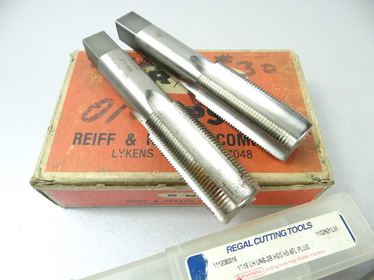 Lot of 5 Assorted HSS Taps - MACHINING ACCESSORIES & TOOLING