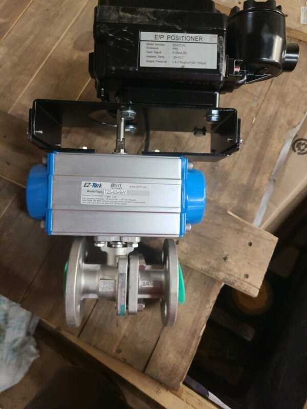 Lot of 2 - 3/4" SVF VB41 BALL VALVE, STAINLESS STEEL BODY, BALL, & STEM CONTROL VALVE - CONTROL VALVE