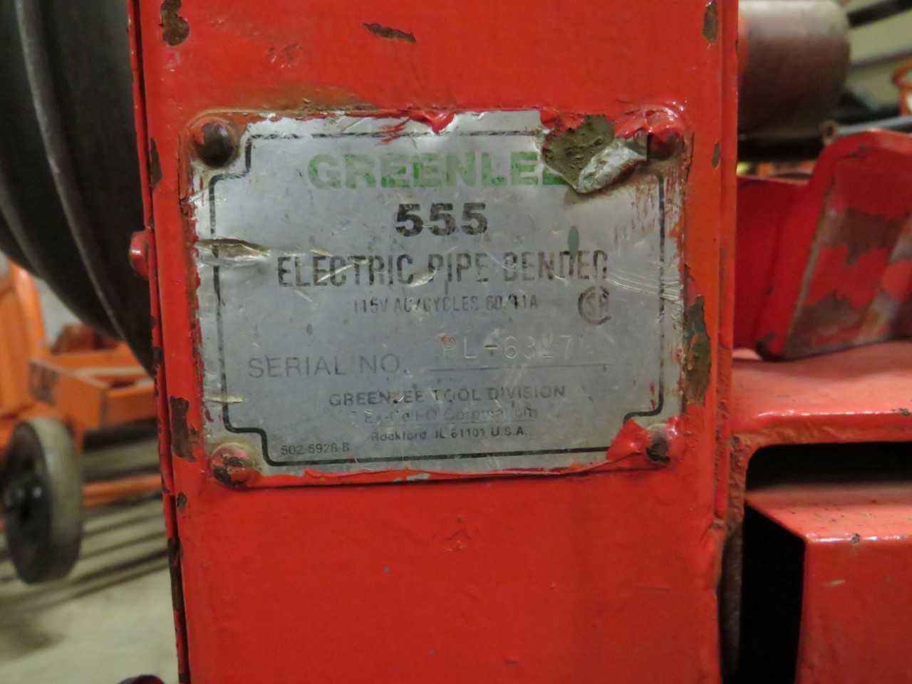 GREENLEE 555 ELECTRIC CONDUIT PIPE BENDER 1/2" TO 2" IMC EMT - ELECTRIC POWER TOOLS