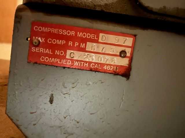 CURTIS D 97 COMPRESSOR - AIR COMPRESSORS
