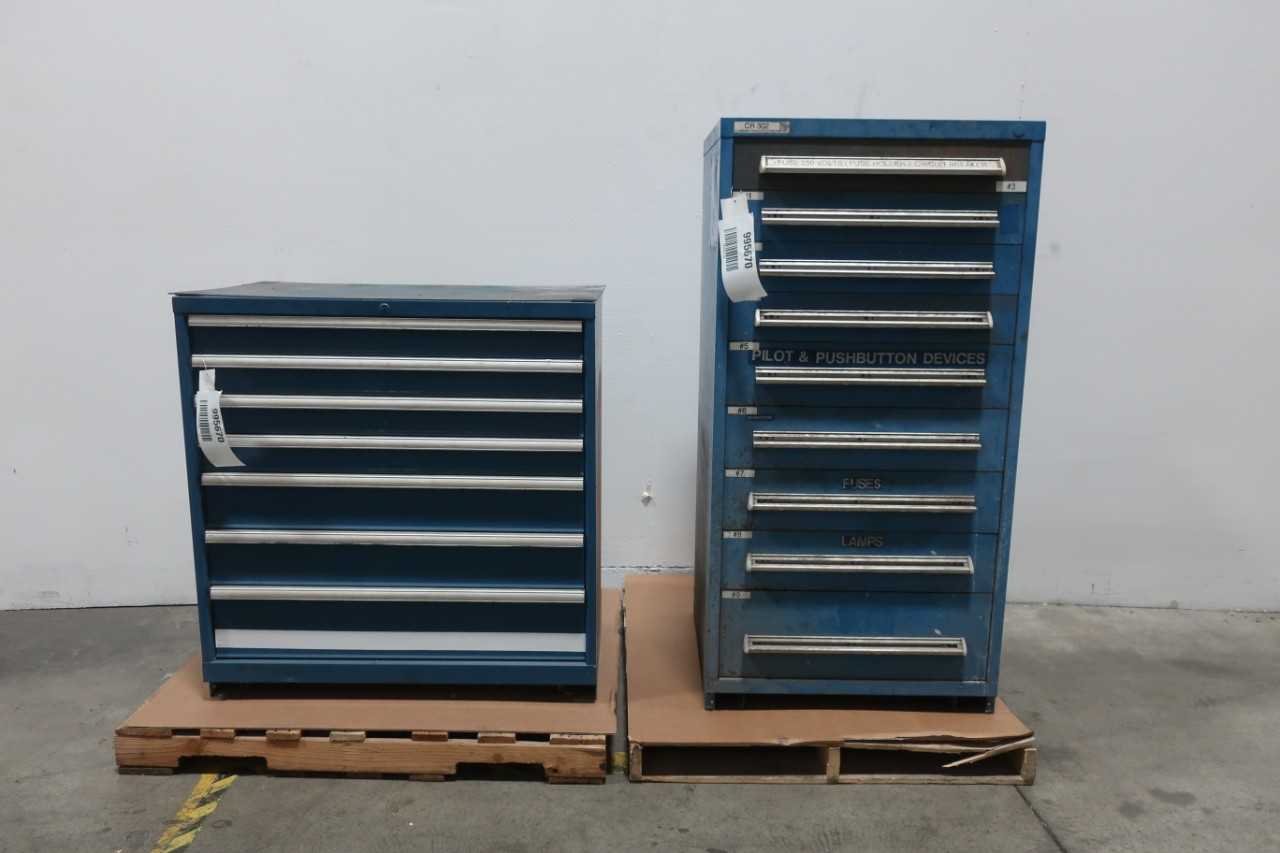 LOT OF 2 STANLEY VIDMAR TOOL CABINETS - TOOL STORAGE