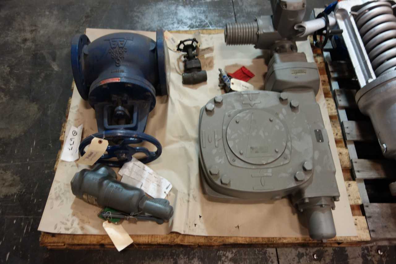 2 PALLETS OF ASSORTED VALVES AND ACTUATORS- FARRIS, VELAN, ROTORK, NEWMAN-HATERSLEY - VALVES