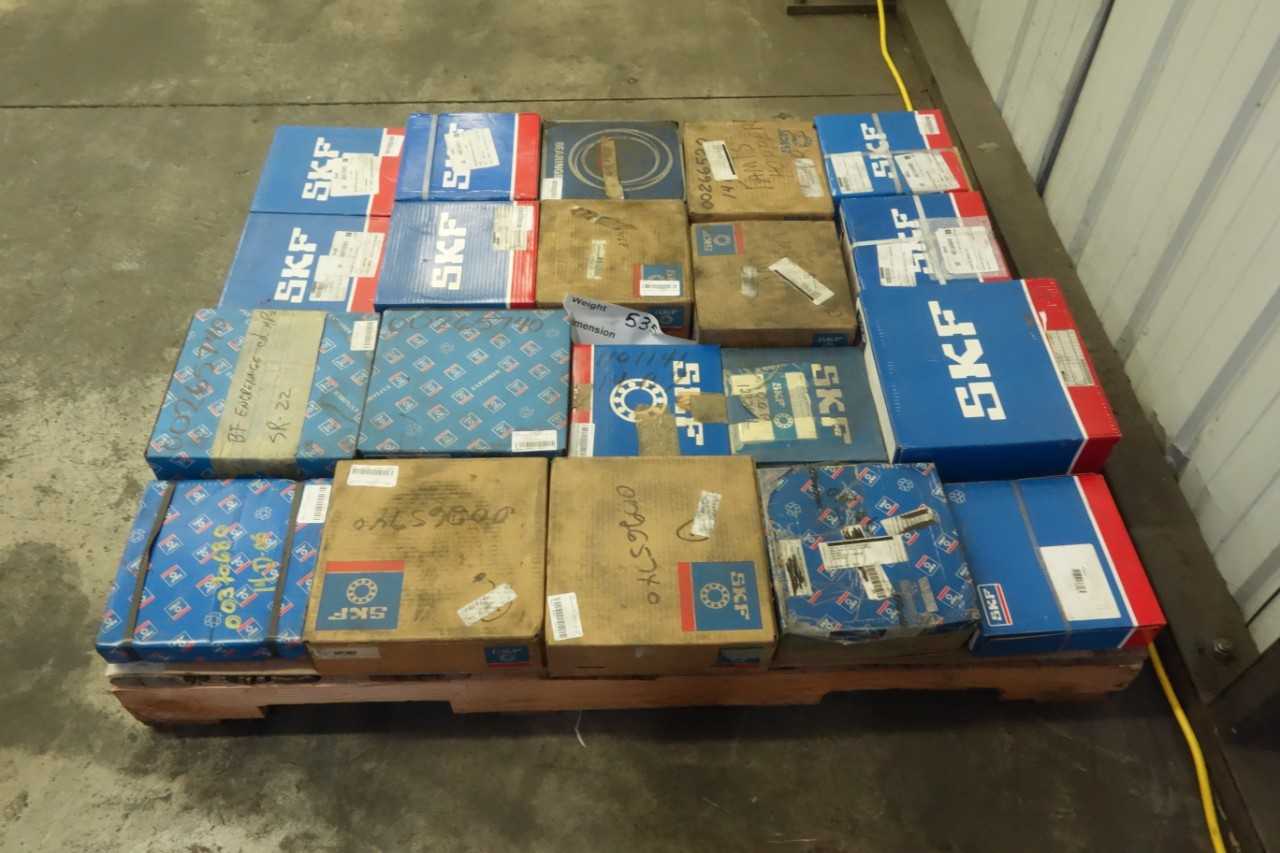 PALLET OF ASSORTED SKF ROLLER BEARINGS - BEARINGS