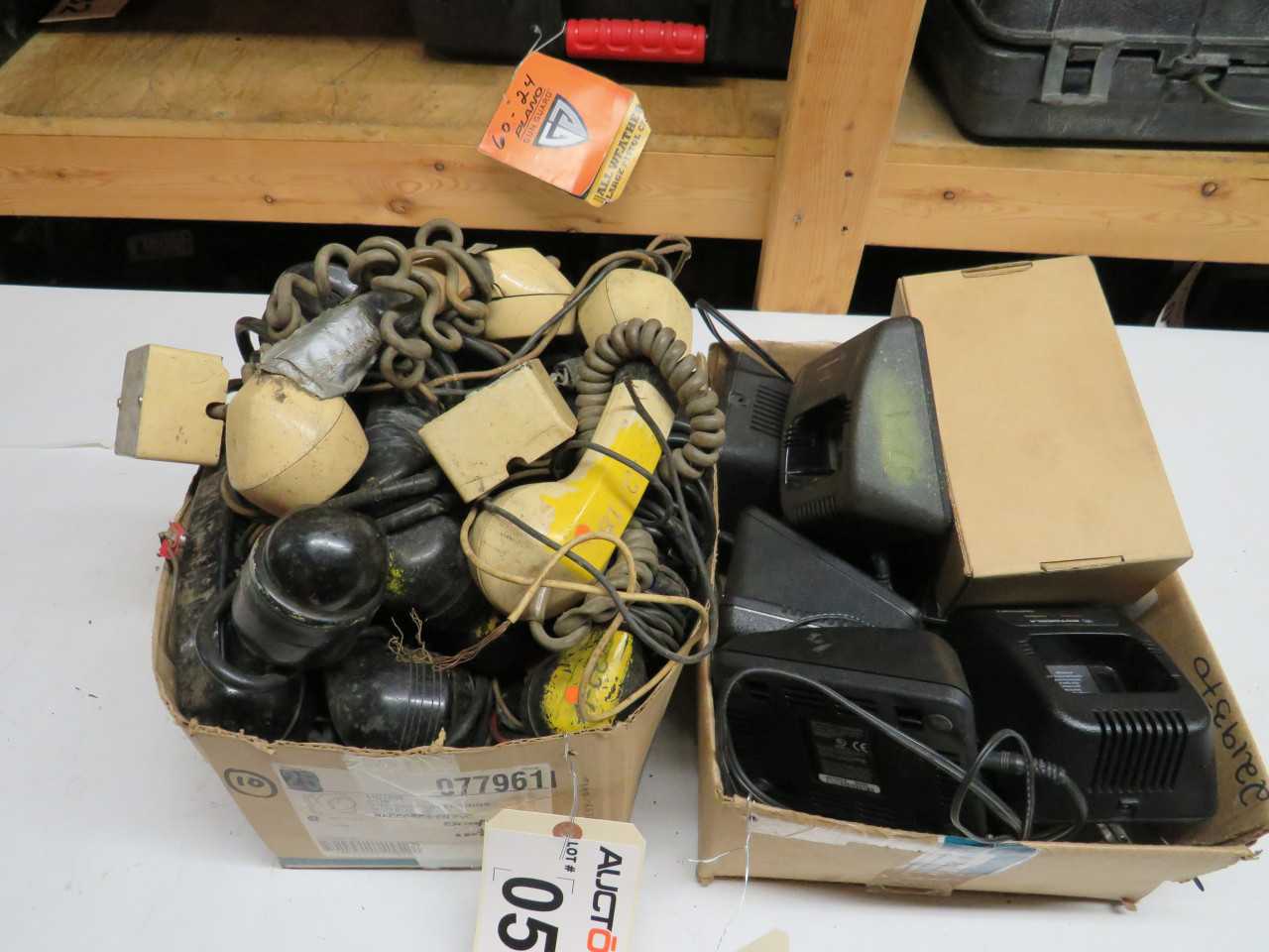 LOT OF ASSORTED COMMUNICATION DEVICES & CHARGERS - ELECTRICAL COMPONENTS