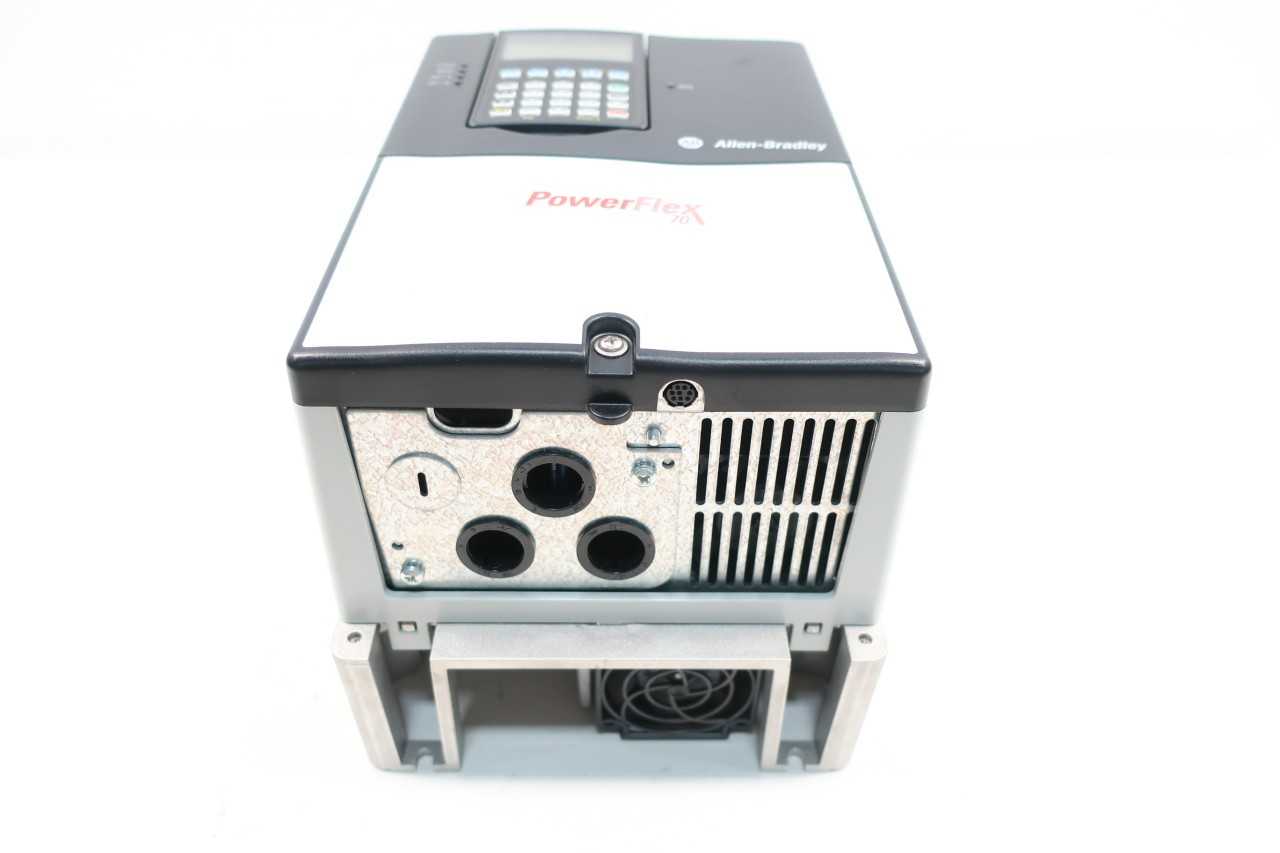 ALLEN BRADLEY 20AD011A3AYNAEC0 POWERFLEX 70 432-528V-AC 0-400HZ 0-460V-AC 7.5HP AC VFD DRIVE - MOTOR DRIVES