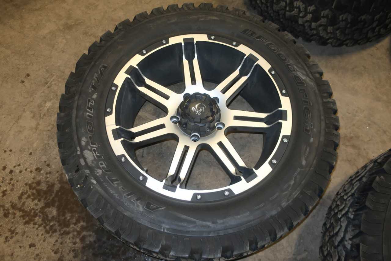 LOT OF 4 ASSORTED BFGOODRICH ALL TERRAIN TIRES LT305/55R20, W/ GRANITE ALLOY RIMS - MISCELLANEOUS