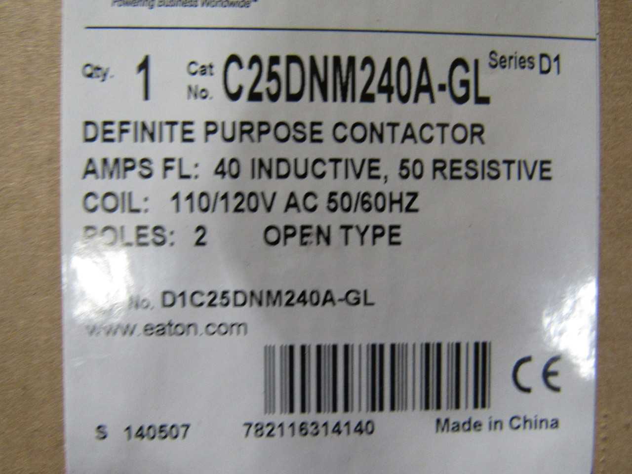 Eaton Definite Purpose Control Contactor - CONTACTORS