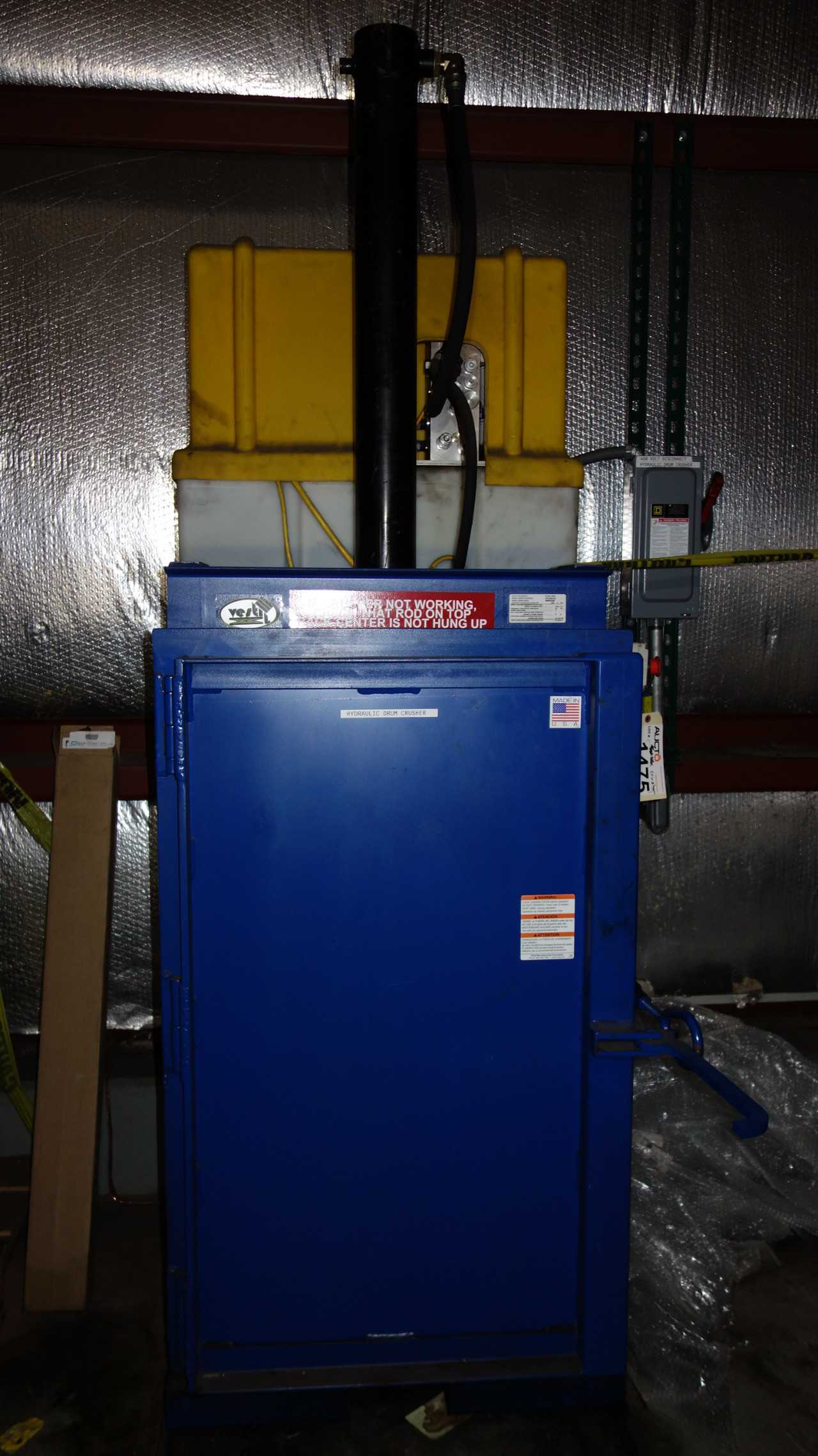 VESTIL HDC-900-IDC HYDRAULIC DRUM CRUSHER 220V - PUMPS