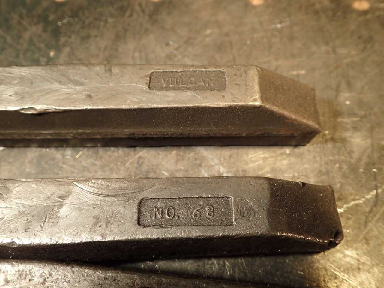 2 Pc Set Vulcan #68 Straight Mill Hold Down Strap Clamps 2-1/2" Wide 8-3/4" Long - MILLING TOOLS