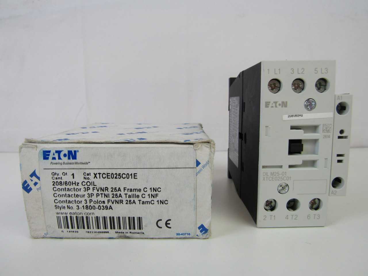 Quantity of 1x XTCE025C01E Contactors - CONTACTORS