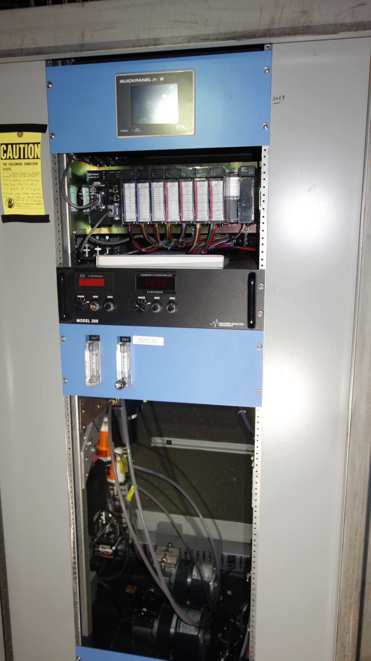 LOT OF 2 MONITORING SYSTEM CABINETS W/ GE FANUC 90-30 - AUTOMATION & CONTROLS