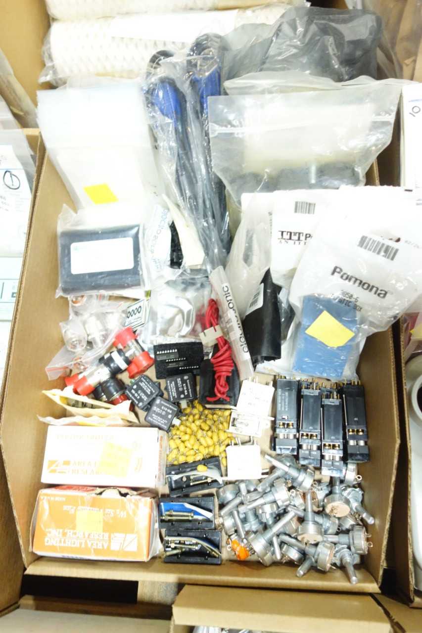4 PALLETS OF ASSORTED MISCELLANEOUS INDUSTRIAL SURPLUS - ELECTRICAL COMPONENTS