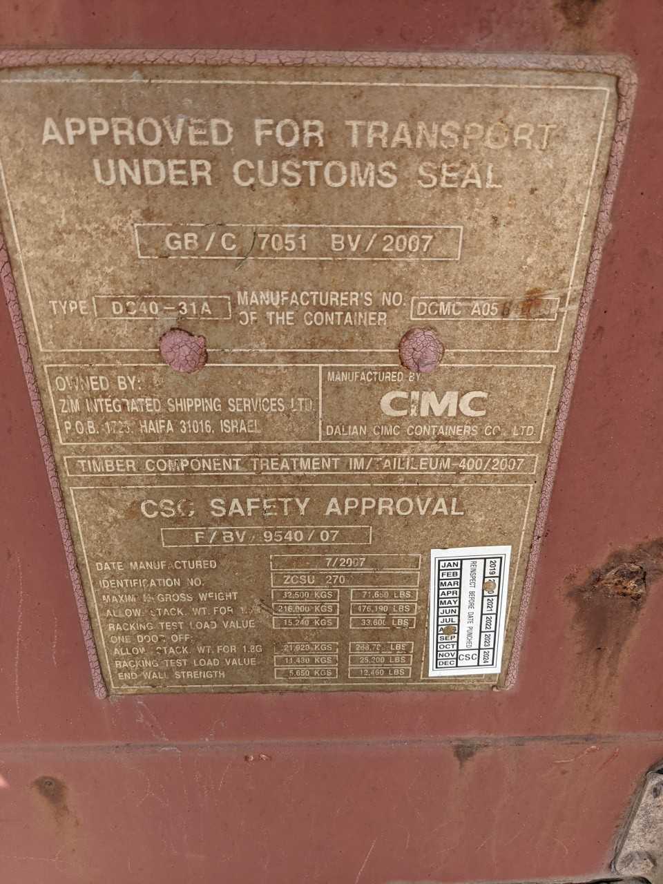 TSL 40FT STANDARD CUBE SHIPPING CONTAINER - INDUSTRIAL PARTS