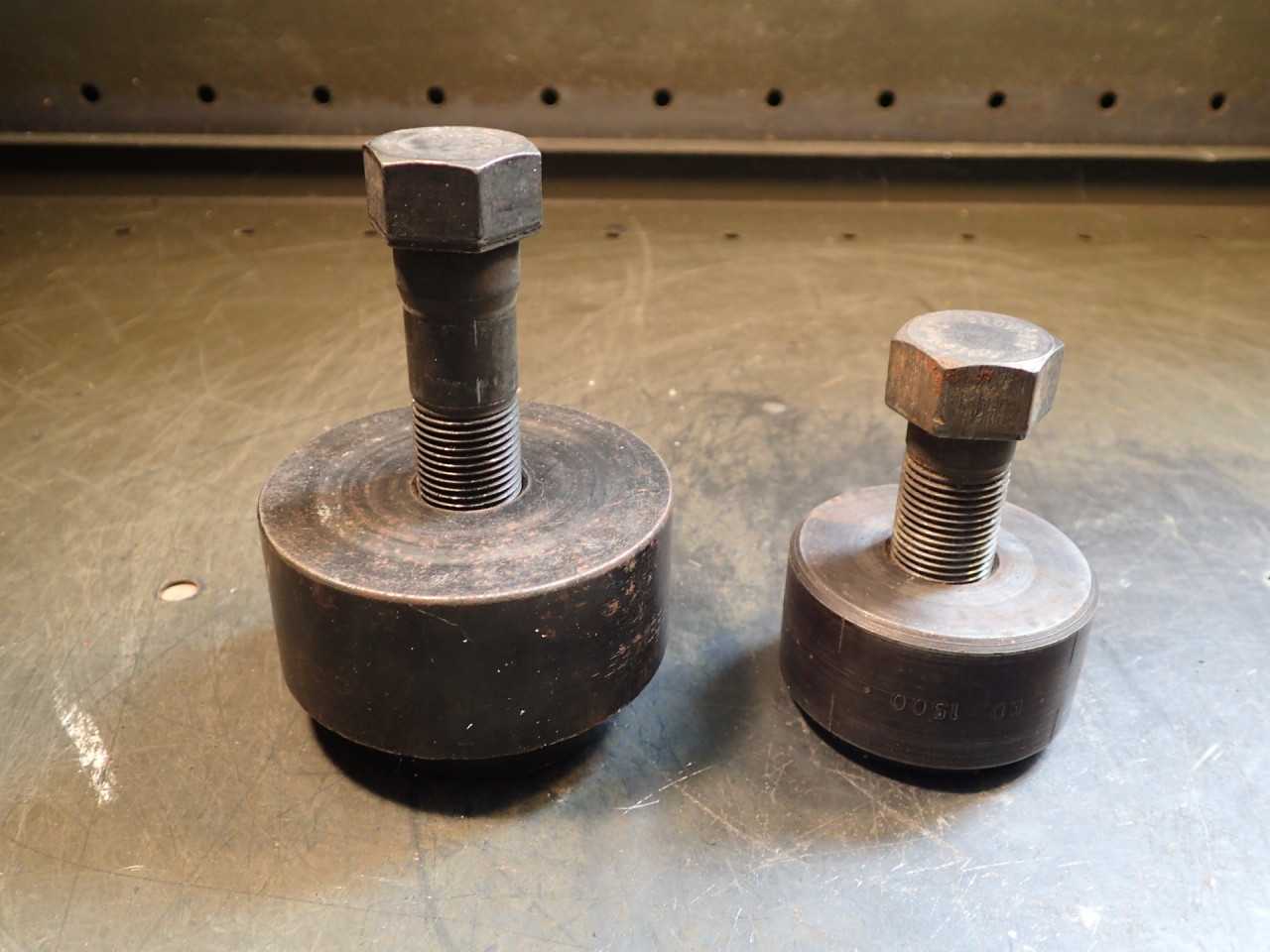 Greenlee 2" & 1-1/2" Slug Buster Conduit Knockout Punch & Die Sets w/ Studs Used - ELECTRIC POWER TOOLS