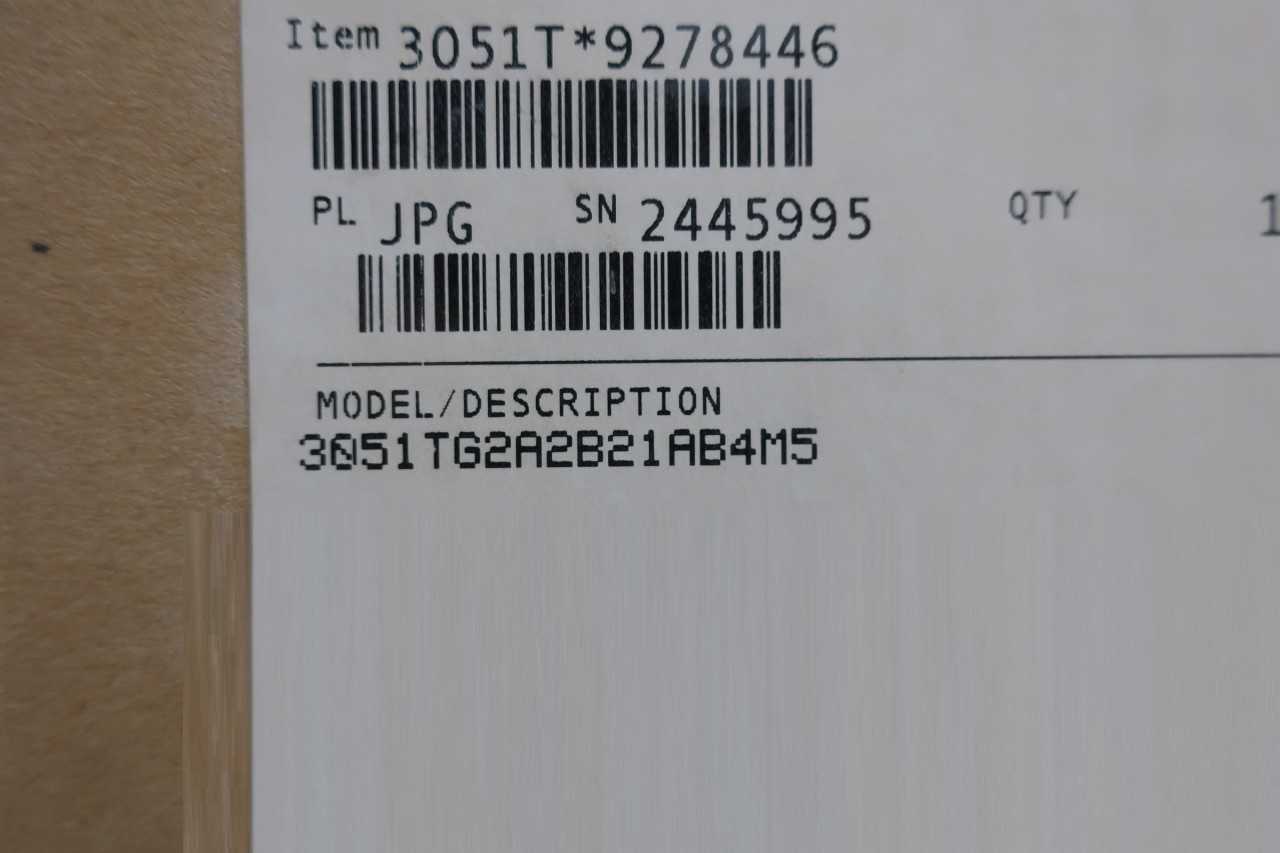 ROSEMOUNT 3051TG2A2B21AB4M5 TRANSMITTER 1.5-150PSI - INSTRUMENTATION