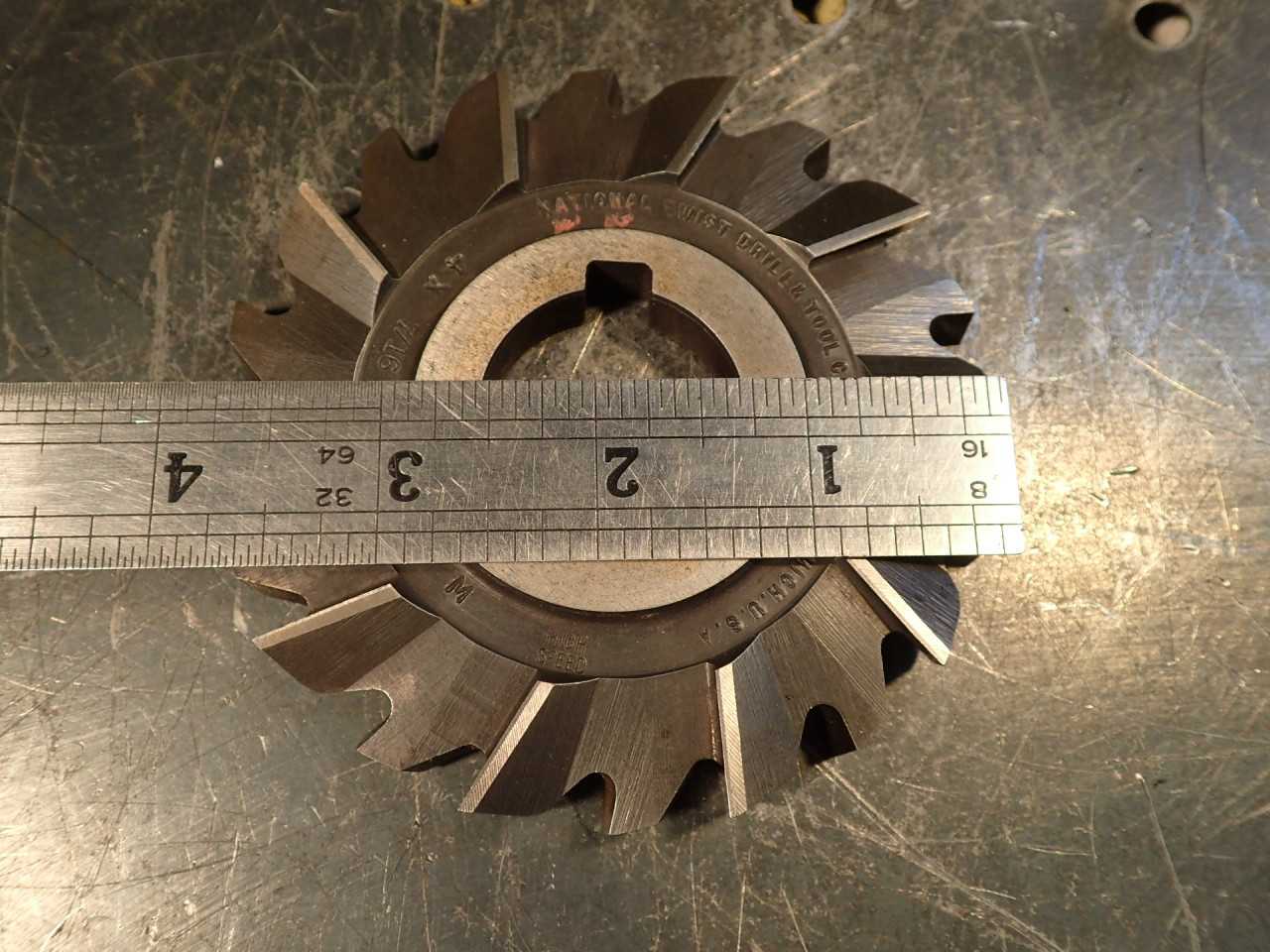 NTD 4" OD x 7/16 Staggered Tooth Side Milling Cutter 1-1/4" Horizontal Arbor USA - MILLING TOOLS