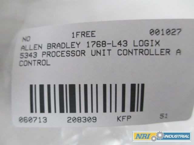 ALLEN BRADLEY 1768-L43 COMPACTLOGIX CONTROLLER MODULE SER A - AUTOMATION & CONTROLS
