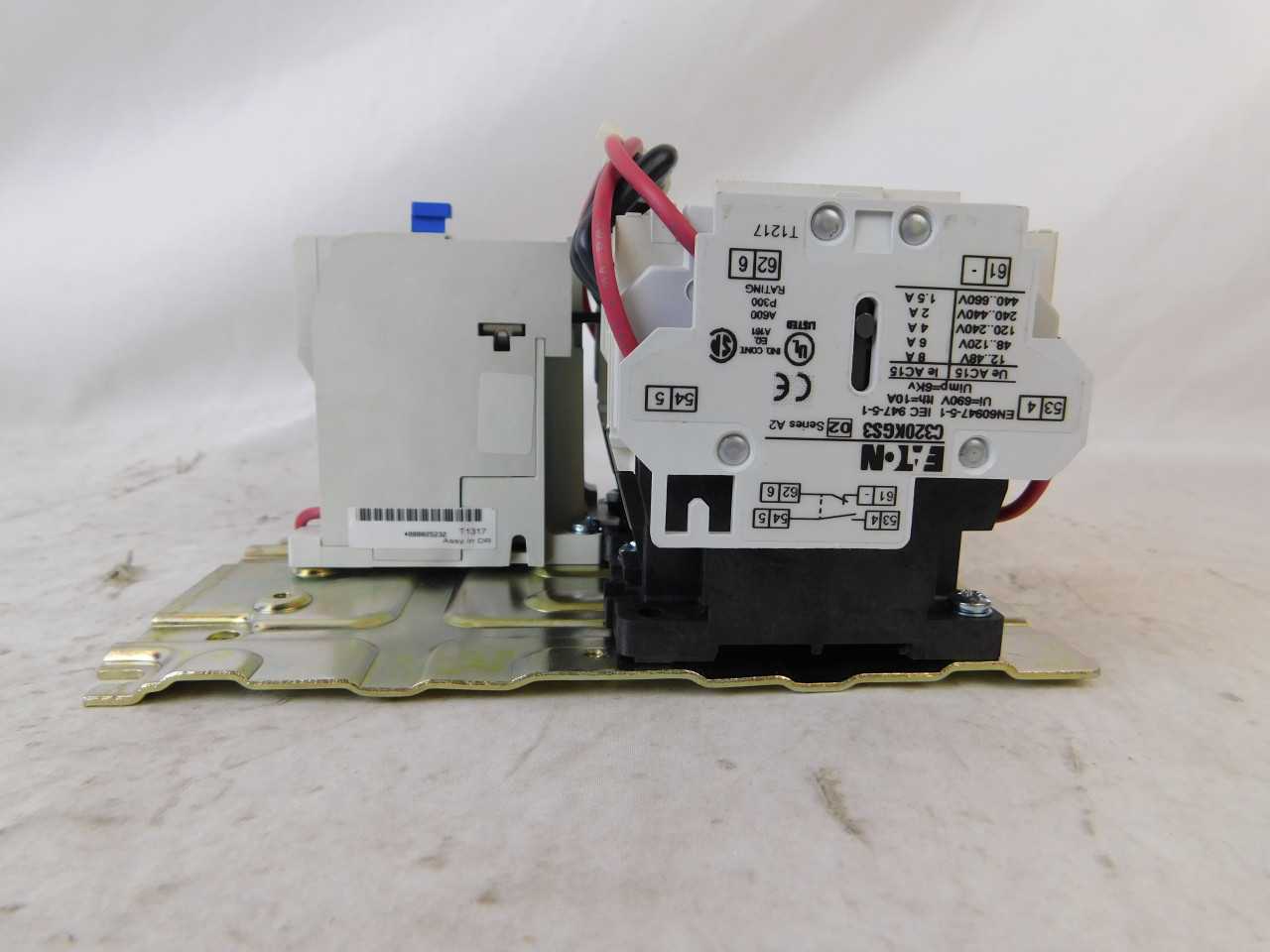 Quantity of 2 New Surplus Eaton AN56CN0AC Non-Reversing Starter Open 3P 27A 120V 3Ph Size 1 1NO 1NC - MOTOR STARTERS