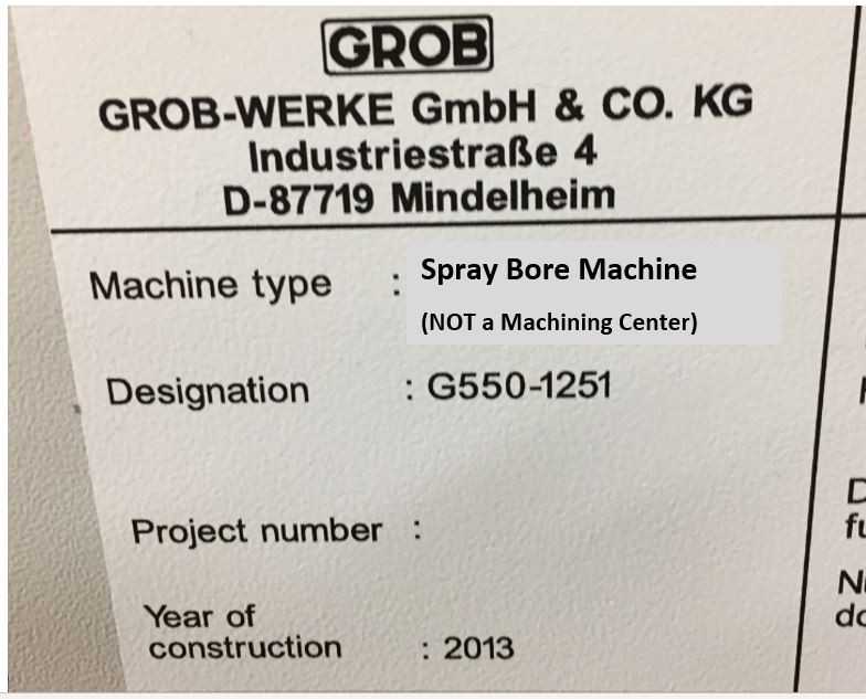 Grob Thermal Spray Bore - MISCELLANEOUS