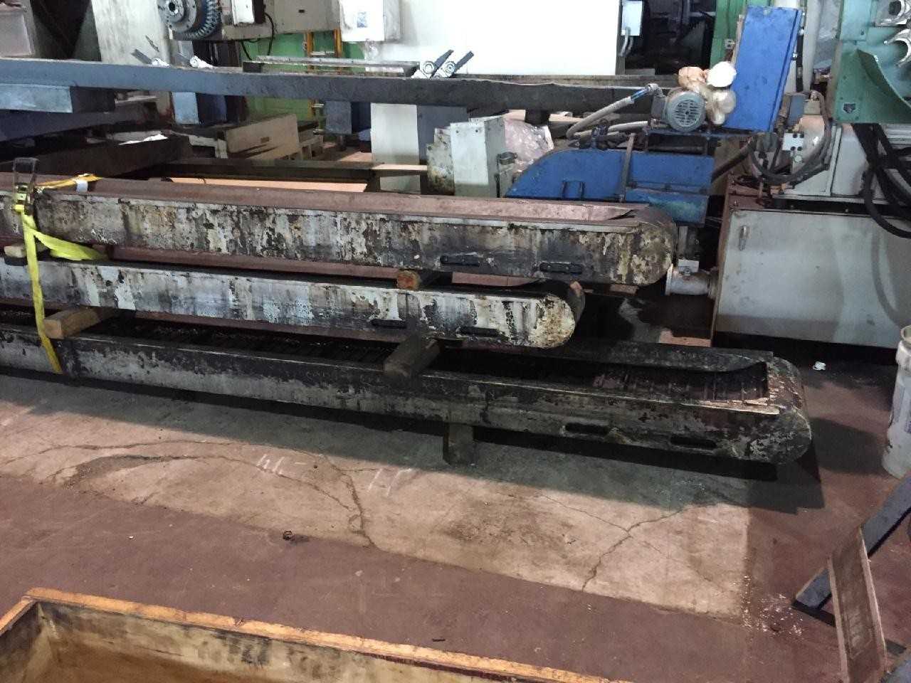 (2) Chip Conveyors, 10" wide X 130" long, LOT - CONVEYORS (2) Chip Conveyors, 10" wide X 130" long, LOT - CONVEYORS