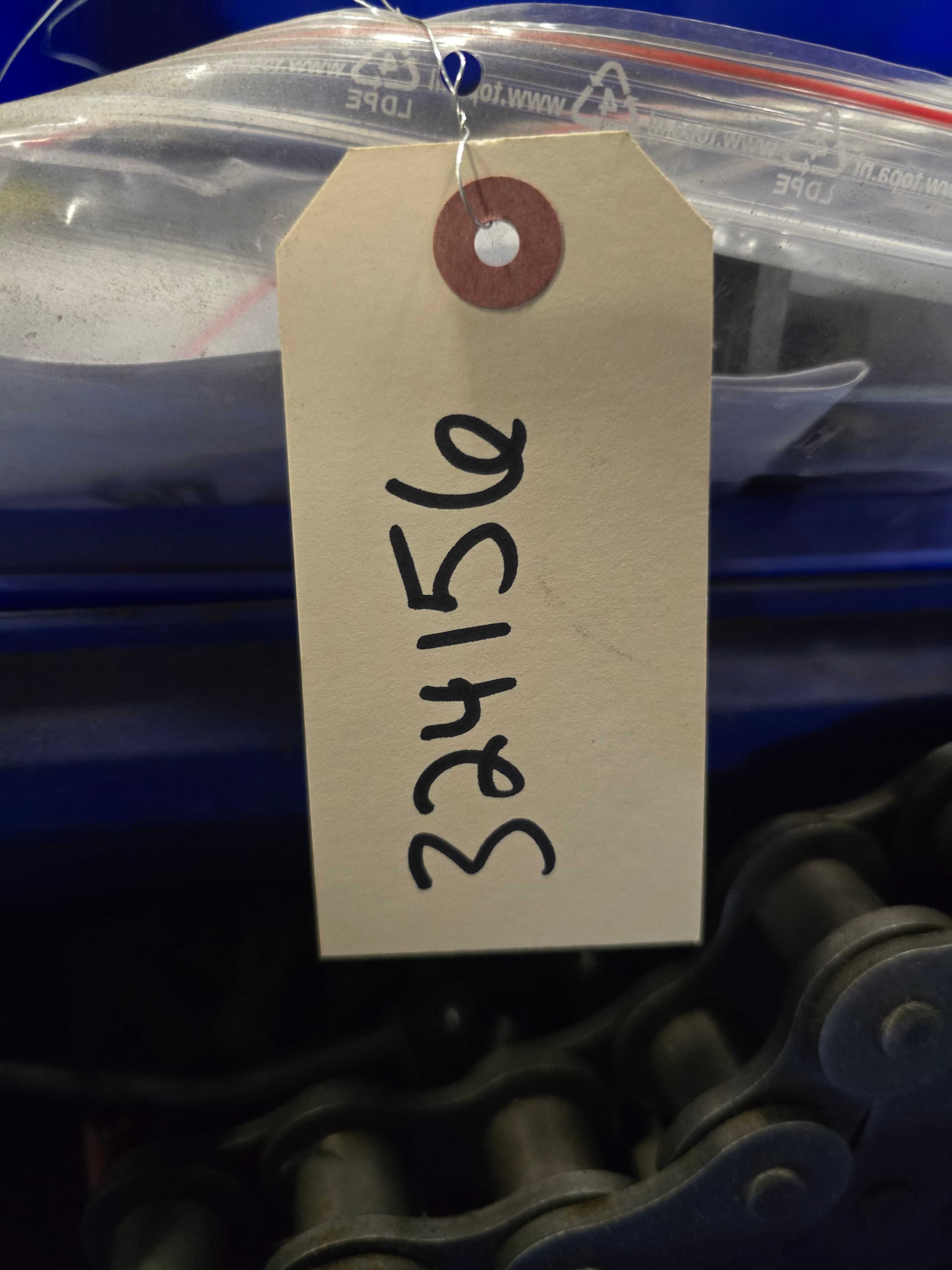 LOT OF MISC PARTS - CHAIN, GUIDE ROLLER, BELT FASTENERS, SPROCKETS, ROLLERS - INDUSTRIAL PARTS