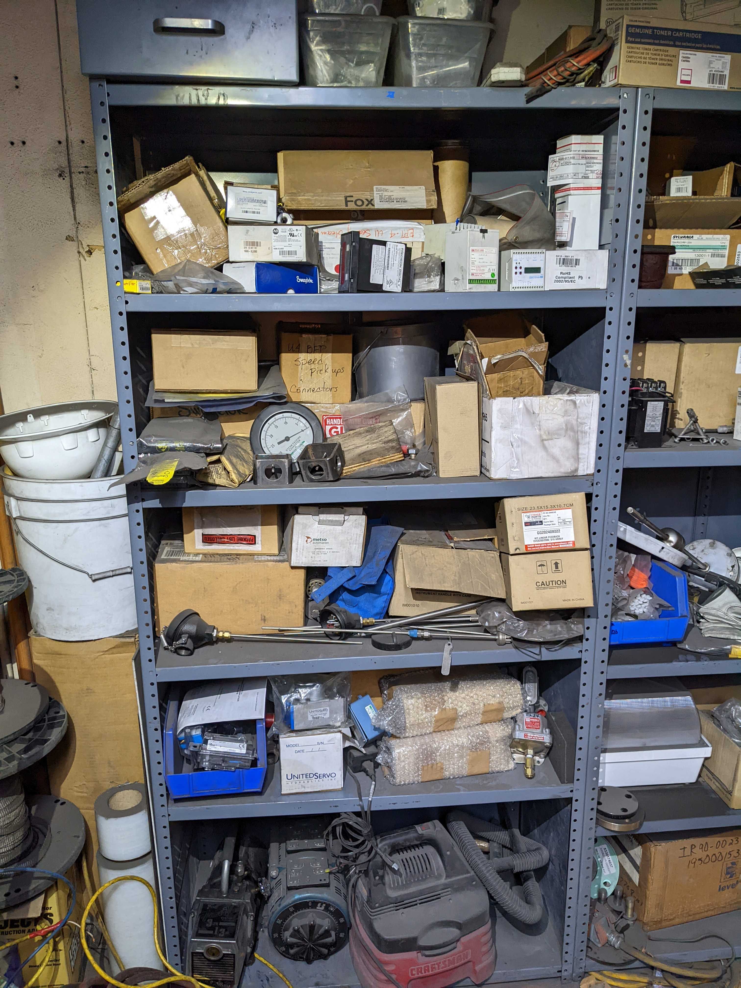 CONTENTS OF SHELVING - INDUSTRIAL PARTS