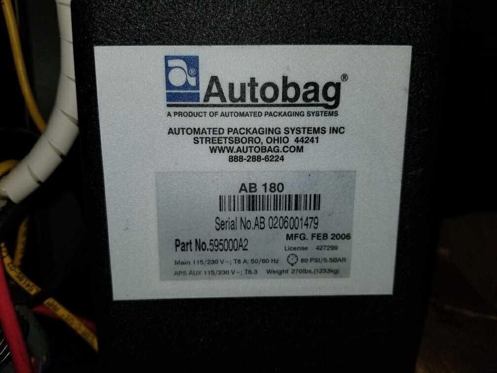 Autobag AB180/PL412C Automatic Bagging Machine with Loader - MATERIAL HANDLING