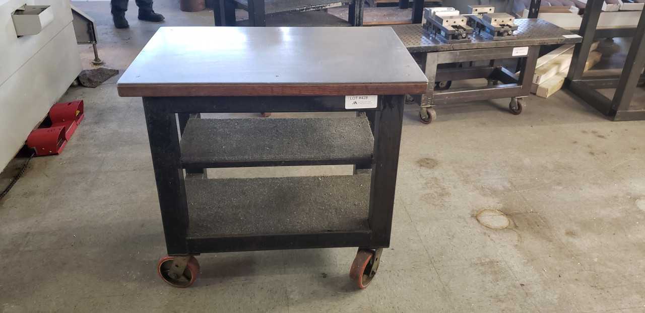 Heavy Steel Rolling Cart Steel top 24" x 36" - ROLLING CARTS Heavy Steel Rolling Cart Steel top 24" x 36" - ROLLING CARTS