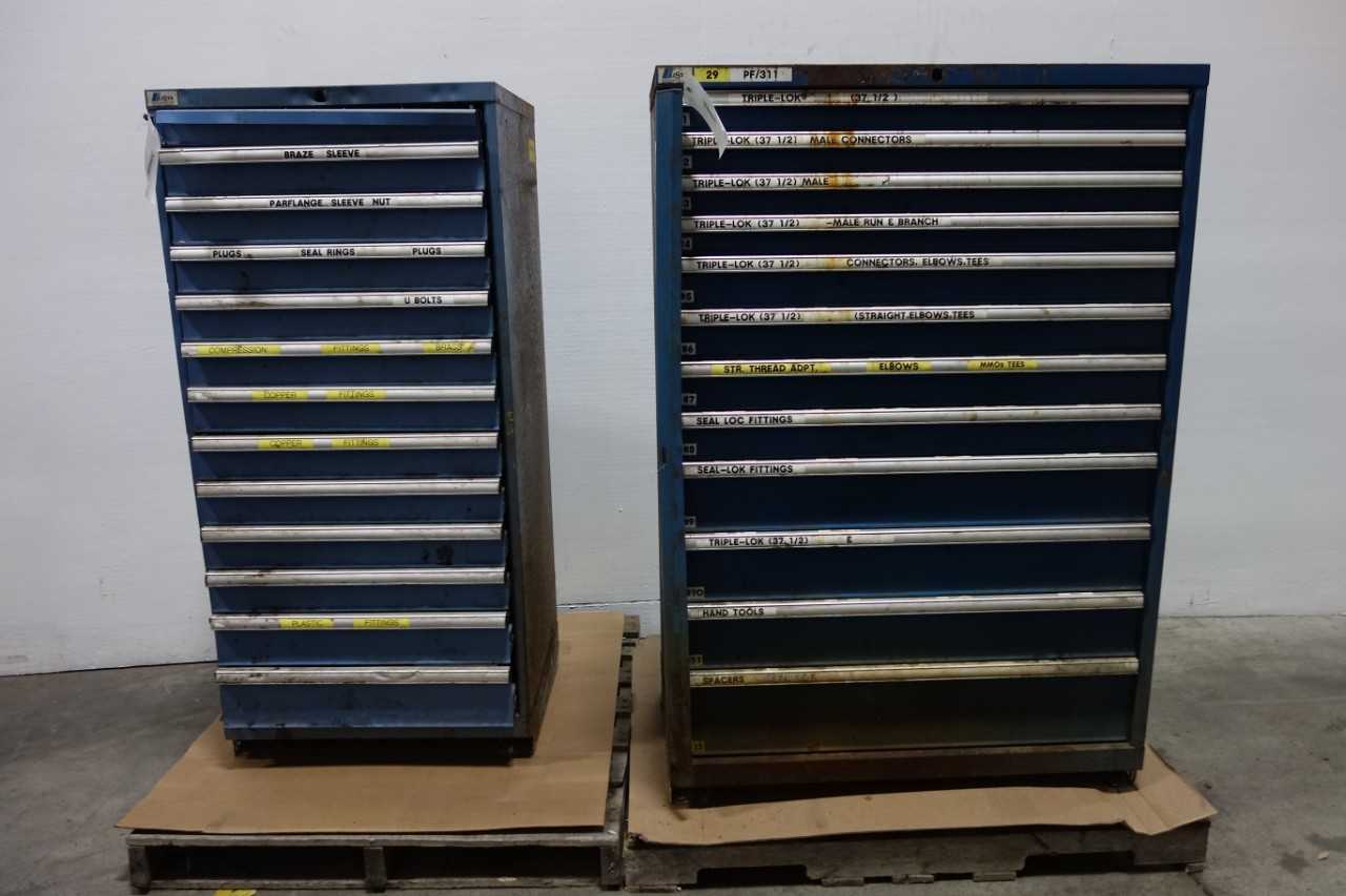 LOT OF 2 LISTA DRAWER STORAGE CABINETS - TOOL STORAGE