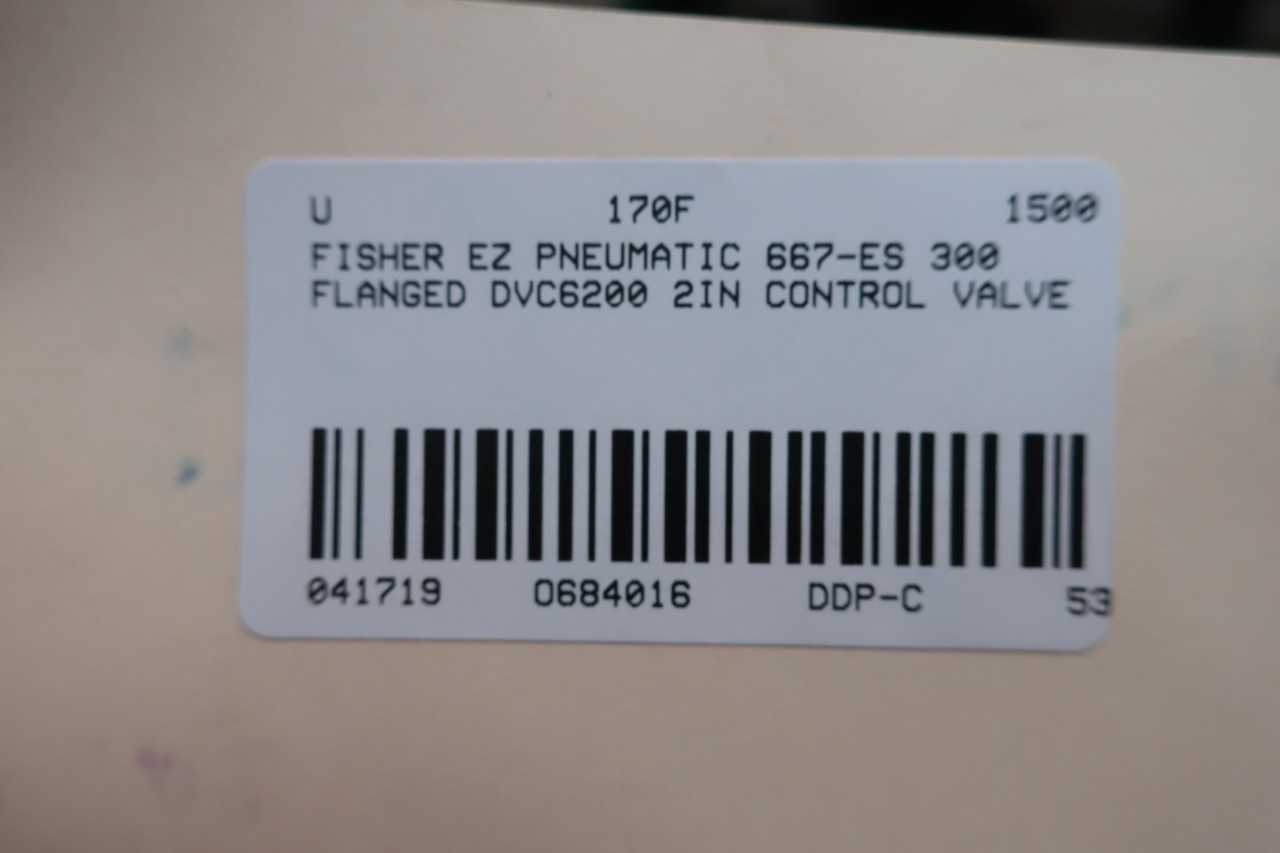 FISHER EZ PNEUMATIC 667-ES 300 STEEL FLANGED DVC6200 2IN CONTROL VALVE - CONTROL VALVE