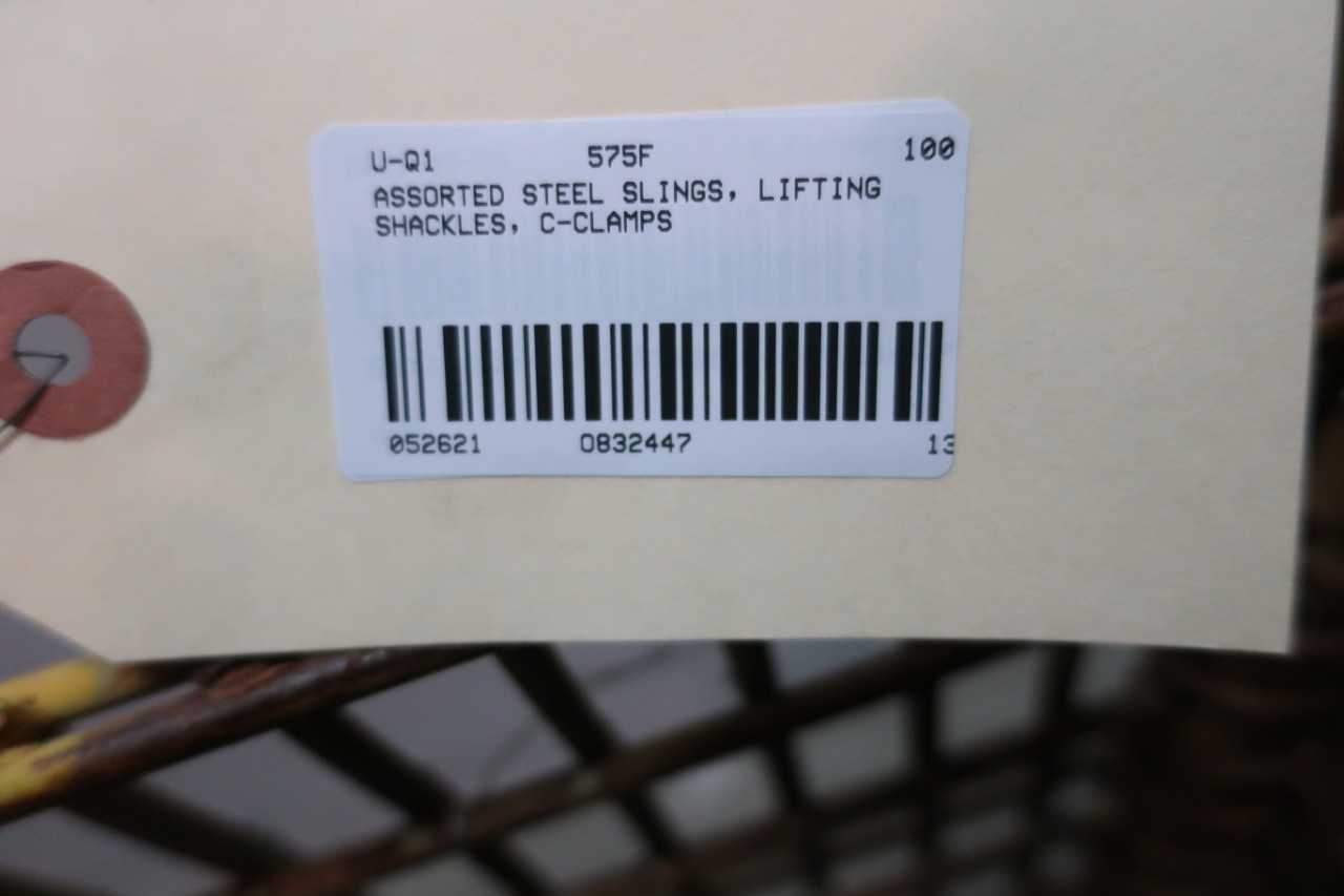 STEEL SLINGS, LIFTING SHACKLES, C-CLAMPS WITH STEEL CAGE - LIFTING EQUIPMENT