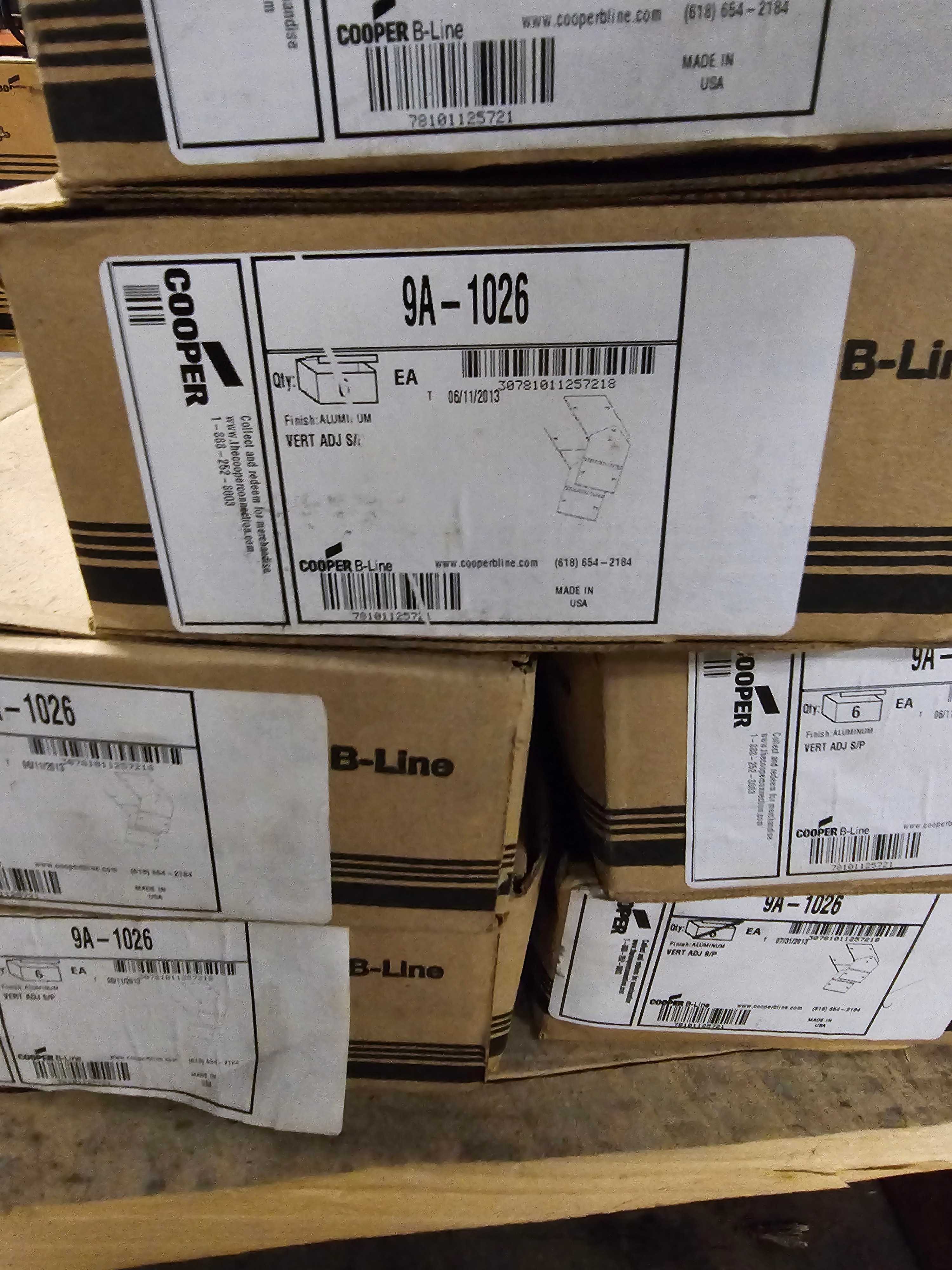LOT OF 6 BOXES OF COOPER 9A-1026 VERT ADJ S/P - INDUSTRIAL PARTS